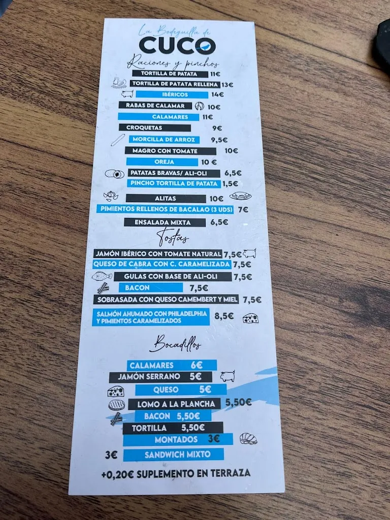 Menu_Café Bar La Bodeguilla del Cuco_Arenas de San Pedro_image_1
