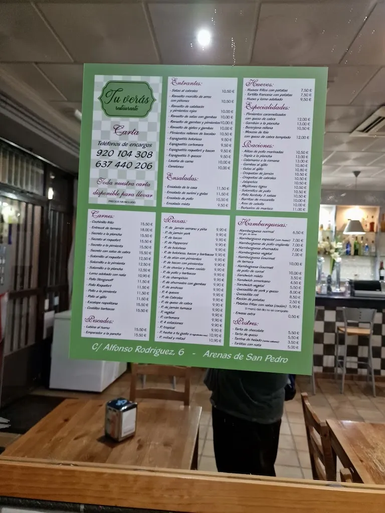 Menu_Tú Verás_Arenas de San Pedro_image_1