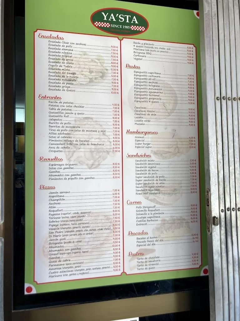 Menu_Restaurante Yasta Pizzería_Arenas de San Pedro_image_4