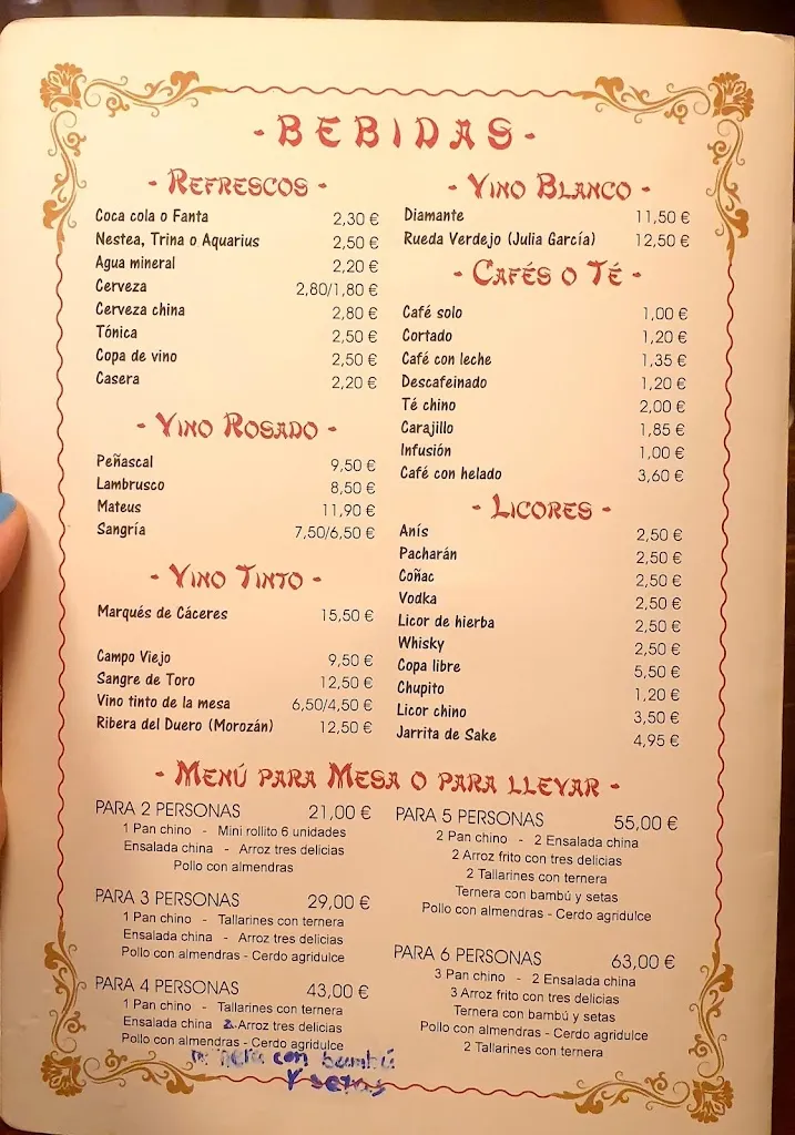 Menü_Restaurante Chino Pekín_Arenas de San Pedro_Bild_2