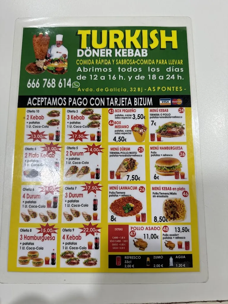 Menu_TURKISH DONER KEBAB_As Pontes de García Rodríguez_image_2