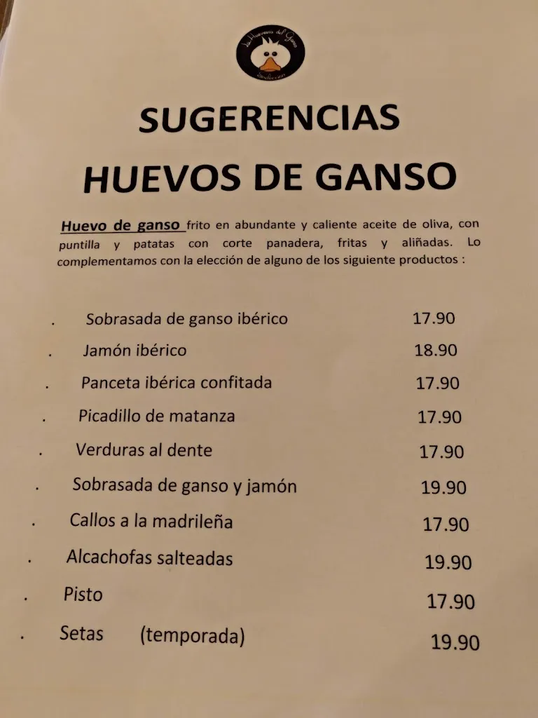 Menu_La Hueveria del Ganso_Bonilla de la Sierra_image_1