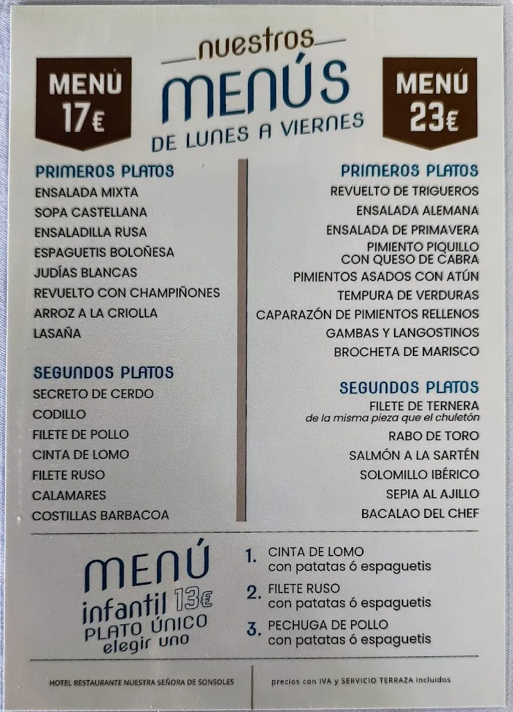 Menu_Hotel Restaurante Nuestra Señora de Sonsoles_Aveinte_image_1