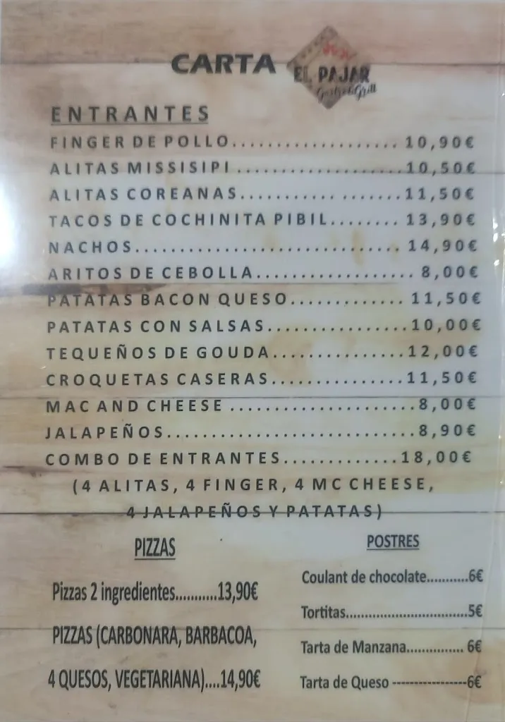 Menu_EL PAJAR GASTRO&GRILL_Casavieja_image_3