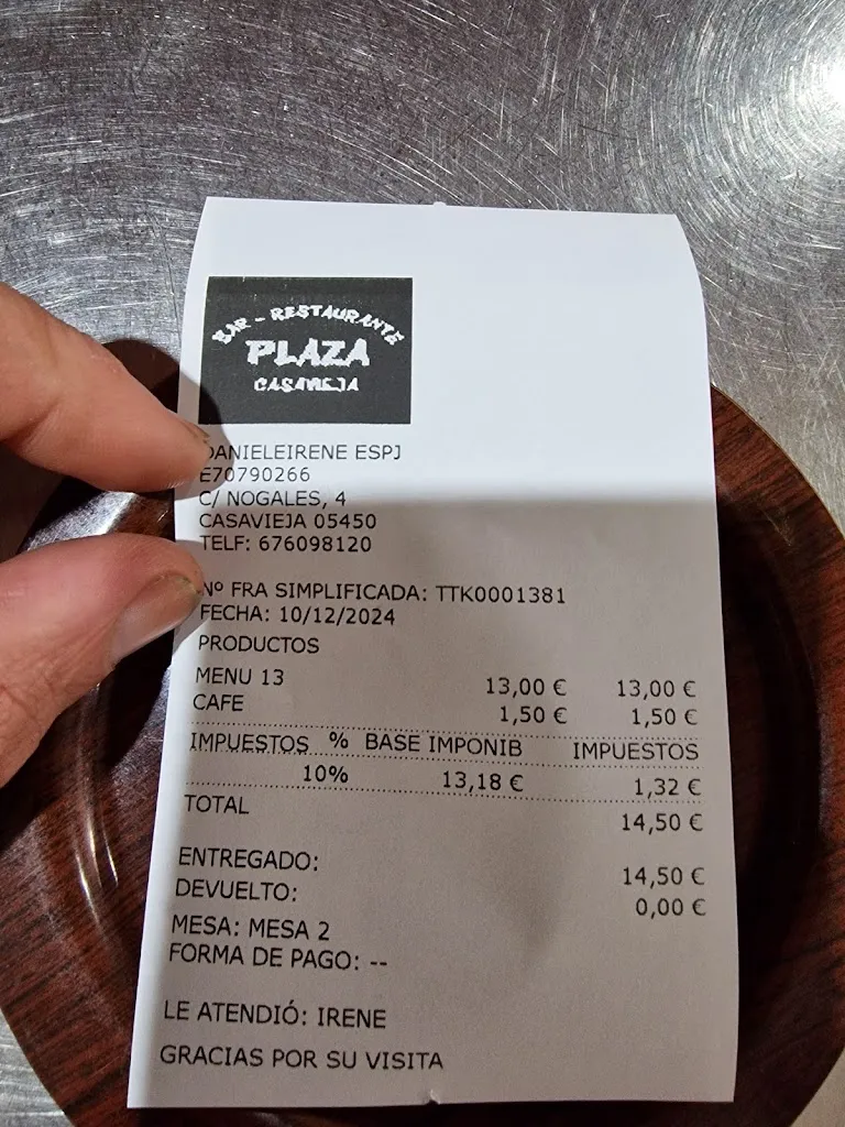 Alberto Morales_Bar Restaurante Plaza_Casavieja_review