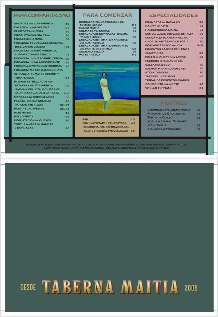 Menu_Maitia Taberna Maitia - Restaurante Chamartín_Chamartín_image_1