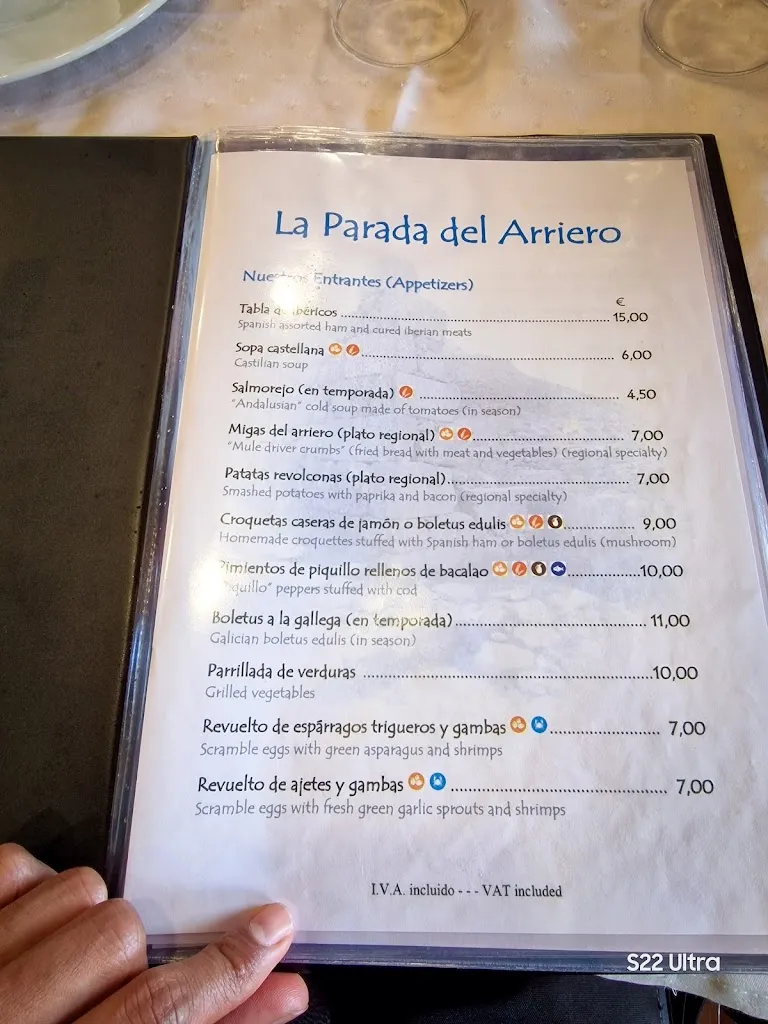 Menu_La Parada del Arriero_Cuevas del Valle_image_1