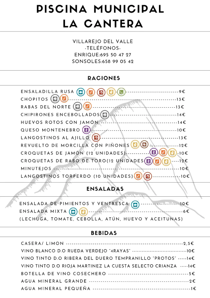 Menu_Piscina Municipal LA CANTERA Villarejo del Valle_Cuevas del Valle_image_1