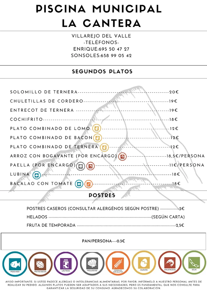 Menu_Piscina Municipal LA CANTERA Villarejo del Valle_Cuevas del Valle_image_2