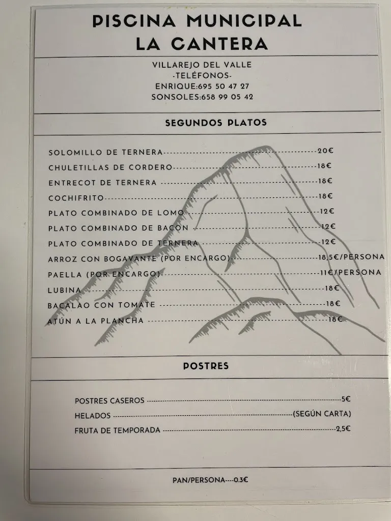 Menu_Piscina Municipal LA CANTERA Villarejo del Valle_Cuevas del Valle_image_4