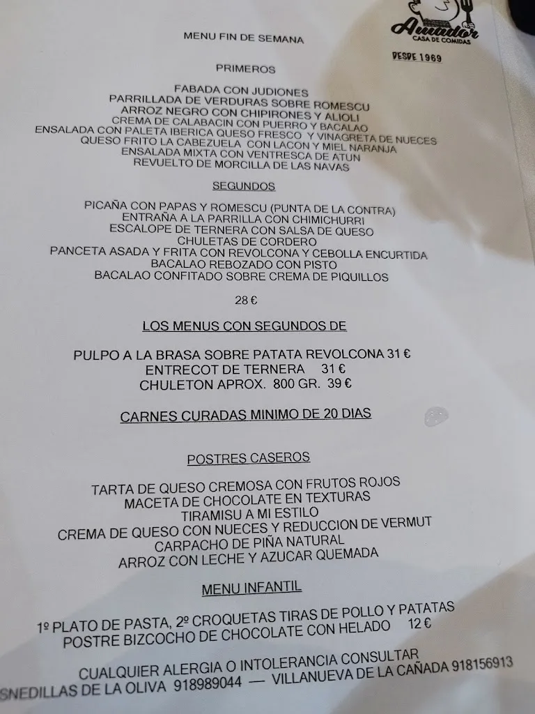 Menu_Bar Amador S.L._Fresnedilla_image_2