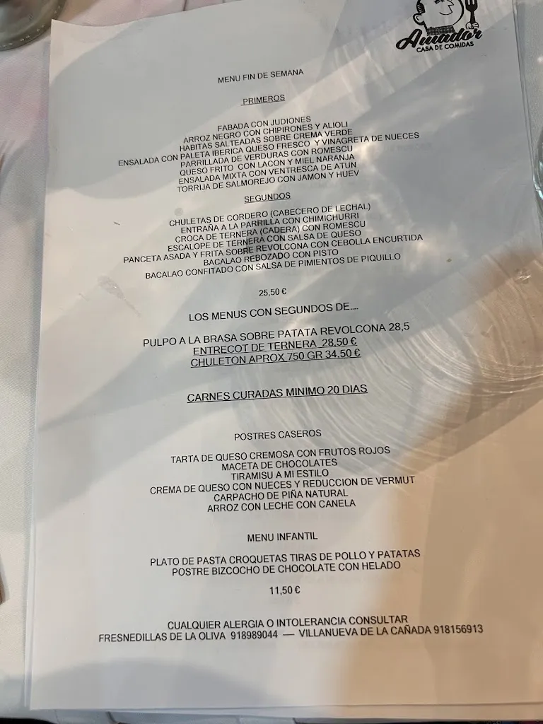 Menu_Bar Amador S.L._Fresnedilla_image_3