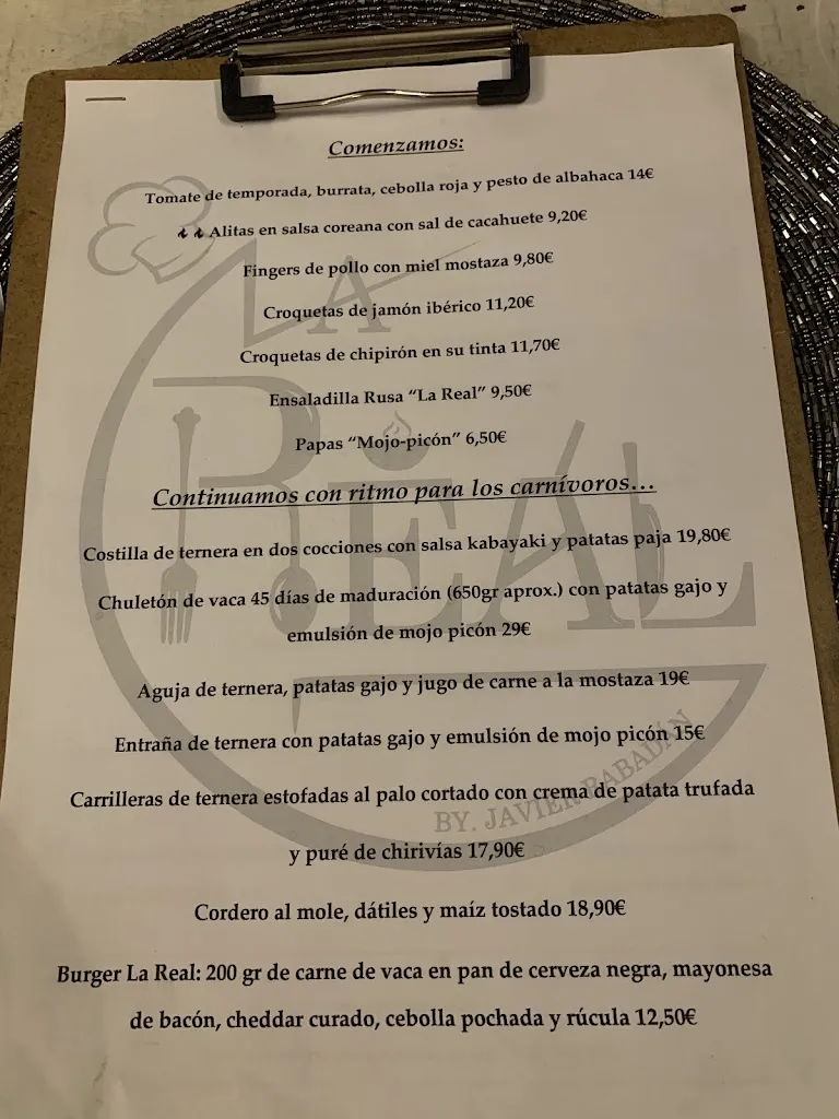 Menu_La Real Restaurante_Fresnedilla_image_1