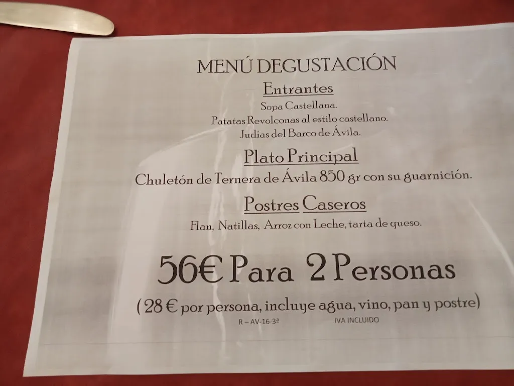 Menu_Mesón del Rastro_Gallegos de Altamiros_image_1