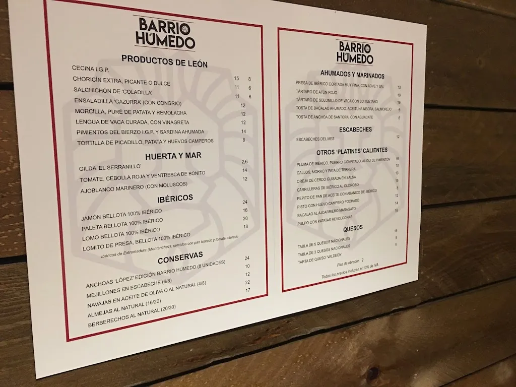 Menu_Barrio Húmedo Madrid_Fresno El_immagine_4