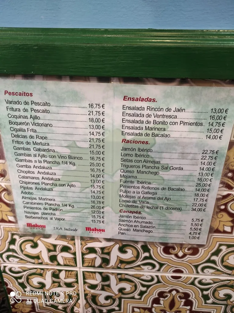 Menu_El Rincón de Jaén IV_Fresno El_image_3