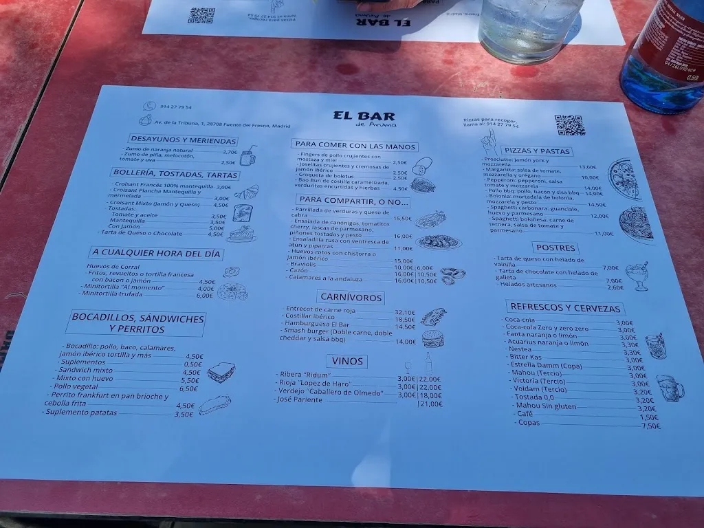 Menu_El Bar de Aruma_Fresno El_image_1