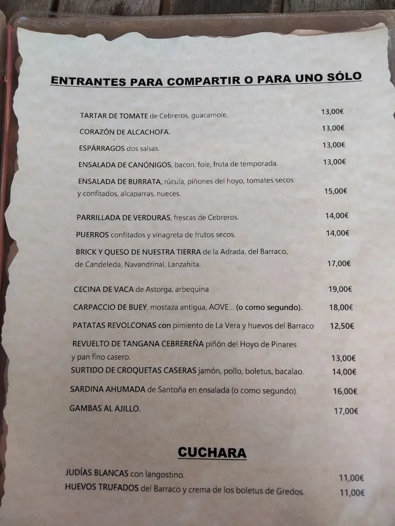 Menu_Hotel El Castrejon_Cebreros_image_2