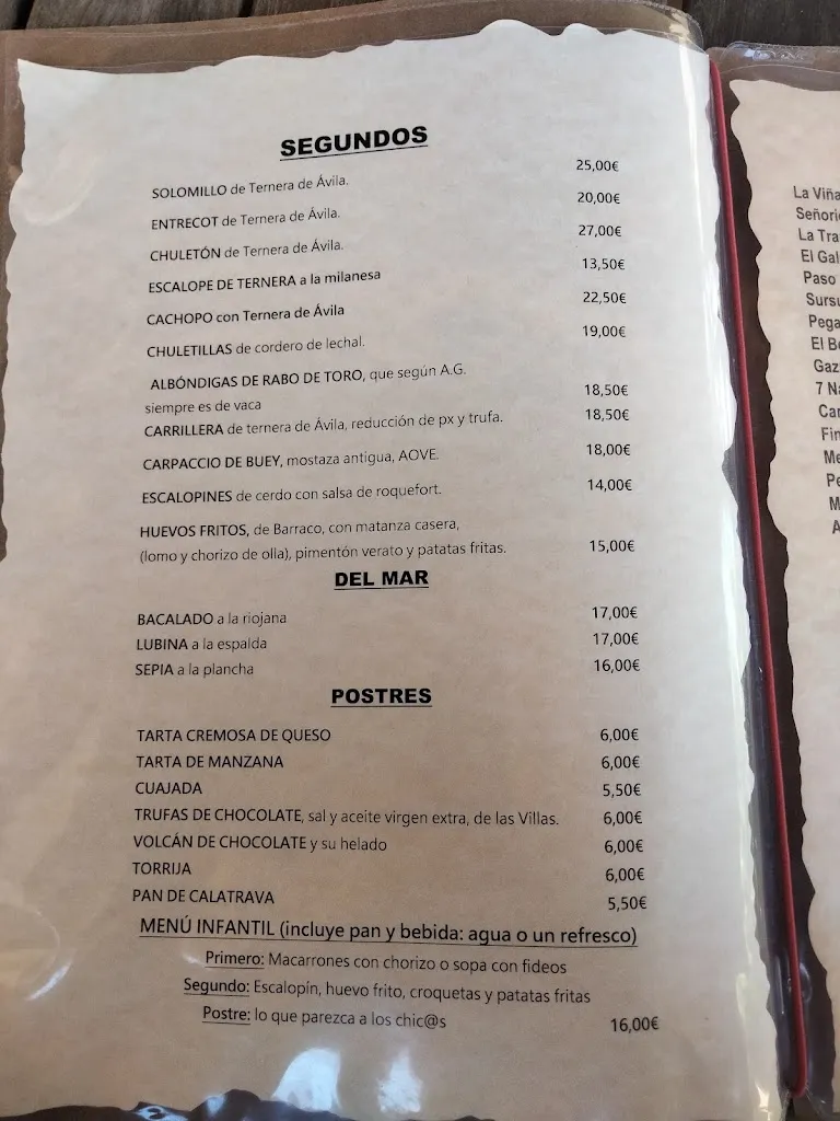 Menu_Hotel El Castrejon_Cebreros_image_3