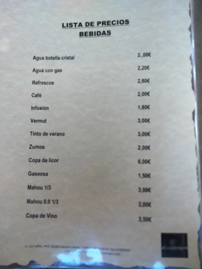 Menu_Hotel El Castrejon_Cebreros_image_4