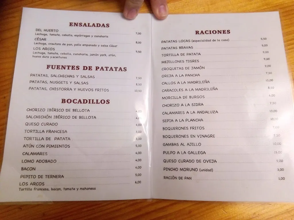 Menu_Meson Los Arcos_Cebreros_image_1