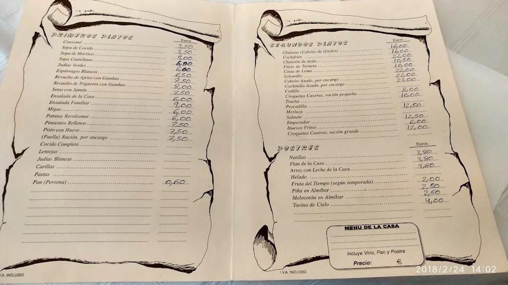 Menu_Restaurante el Tropezón_Guisando_image_4