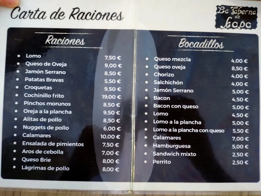 Menu_La Taberna de Kapa_Guisando_image_1