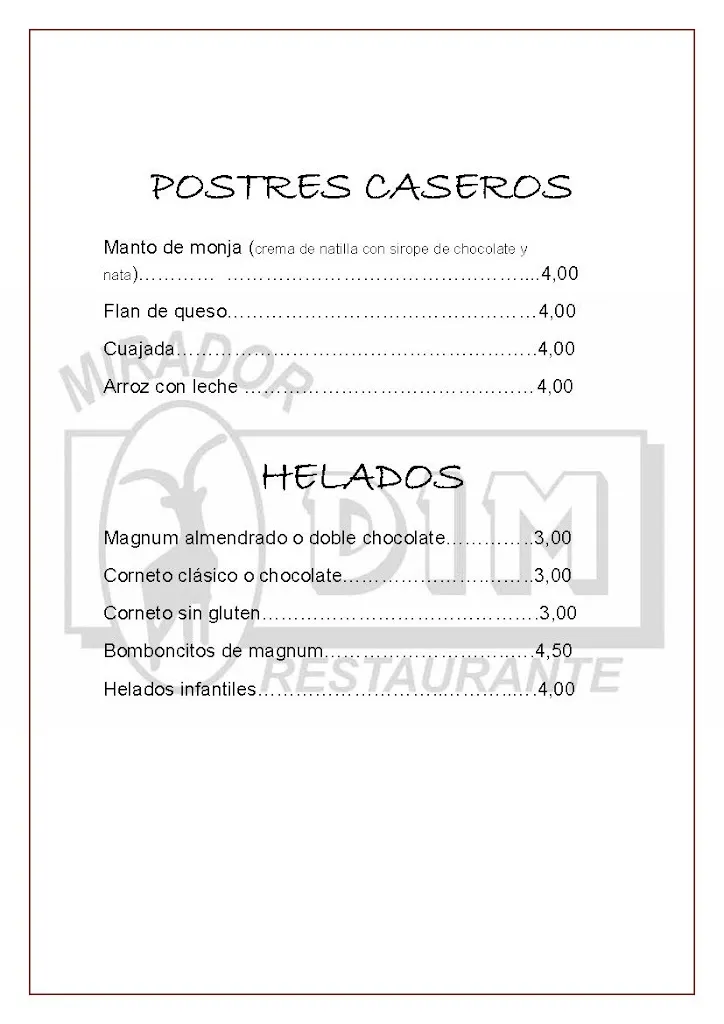 Menu_Restaurante El Mirador de Gredos Candeleda_Candeleda_immagine_4