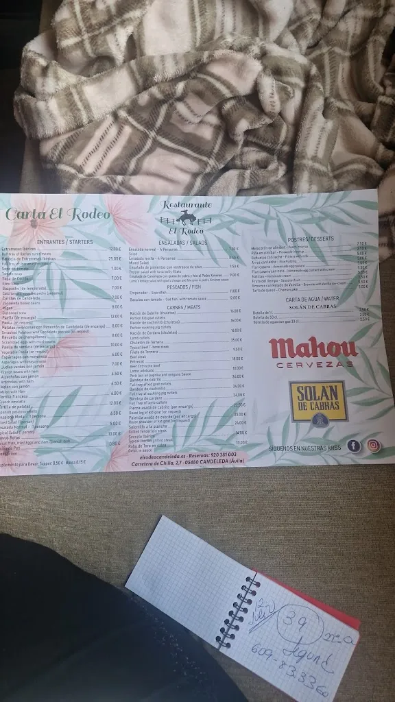Menu_Restaurante El Rodeo_Candeleda_image_3