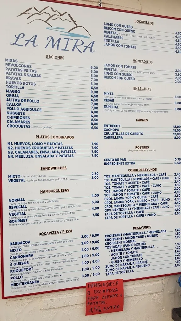 Menu_Bar La Mira_Candeleda_image_1