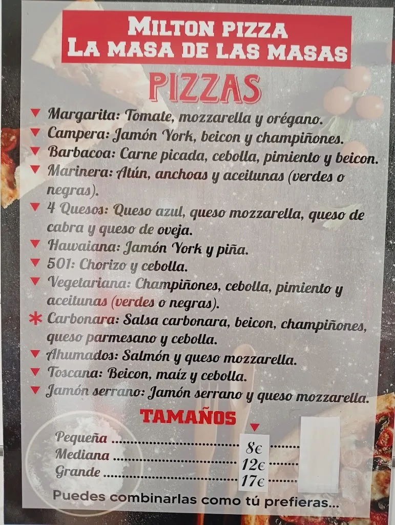 Menü_Pizzería Milton de Candeleda_Candeleda_Bild_1