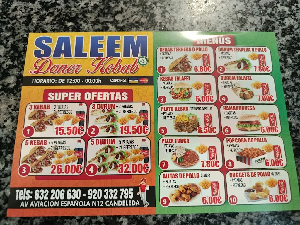 Menu_Saleem doner kebab_Candeleda_image_1