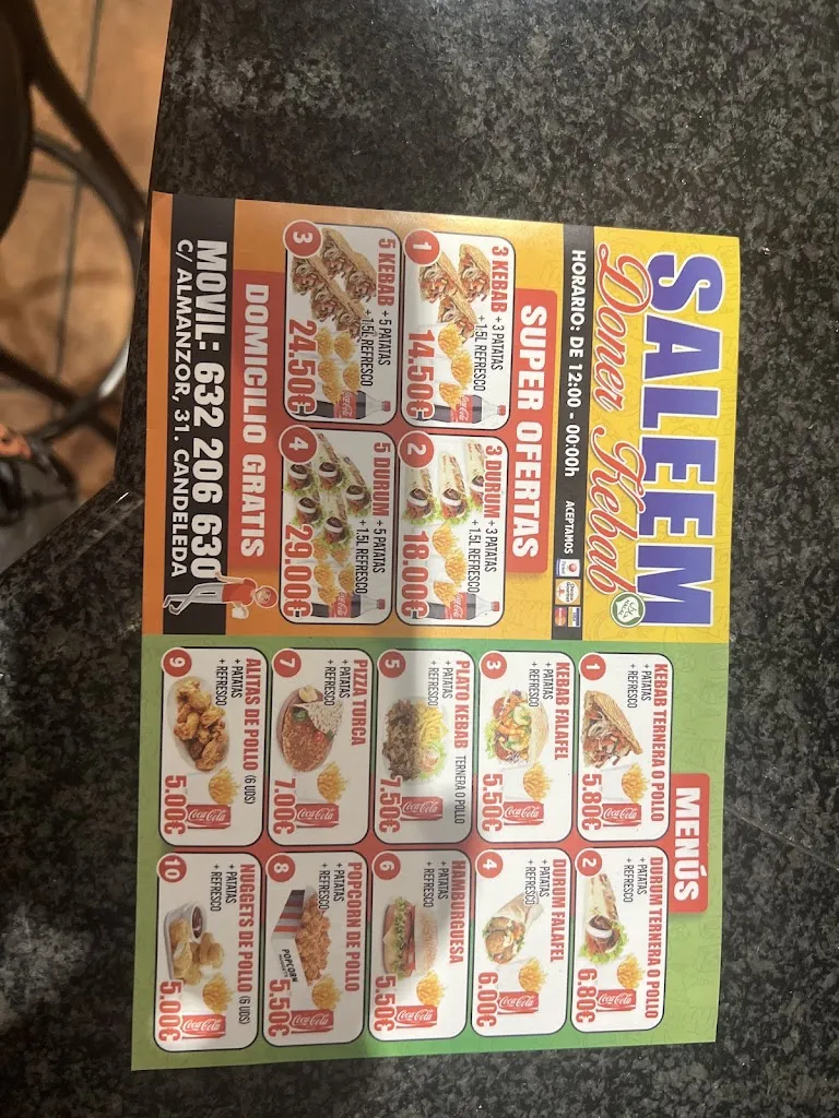 Menu_Saleem doner kebab_Candeleda_image_4