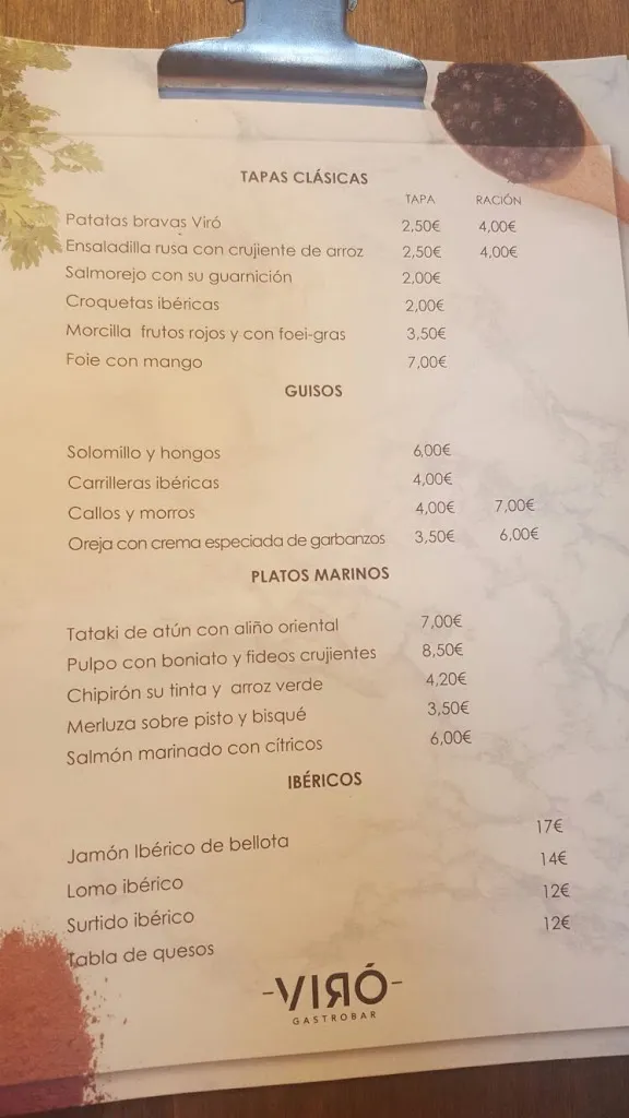 Menu_VIRÓ GASTROBAR_Gilbuena_immagine_2