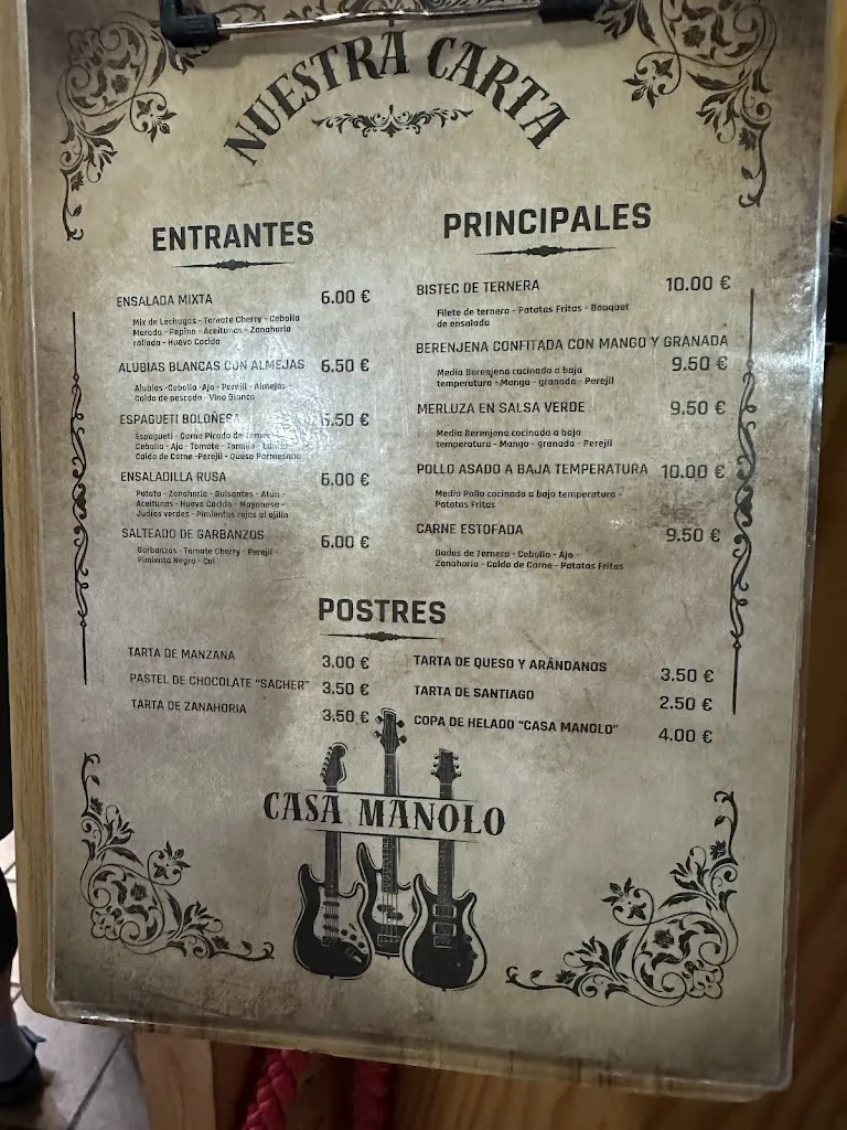Menu_Bar Restaurante Casa Manolo_Hornillo El_image_1