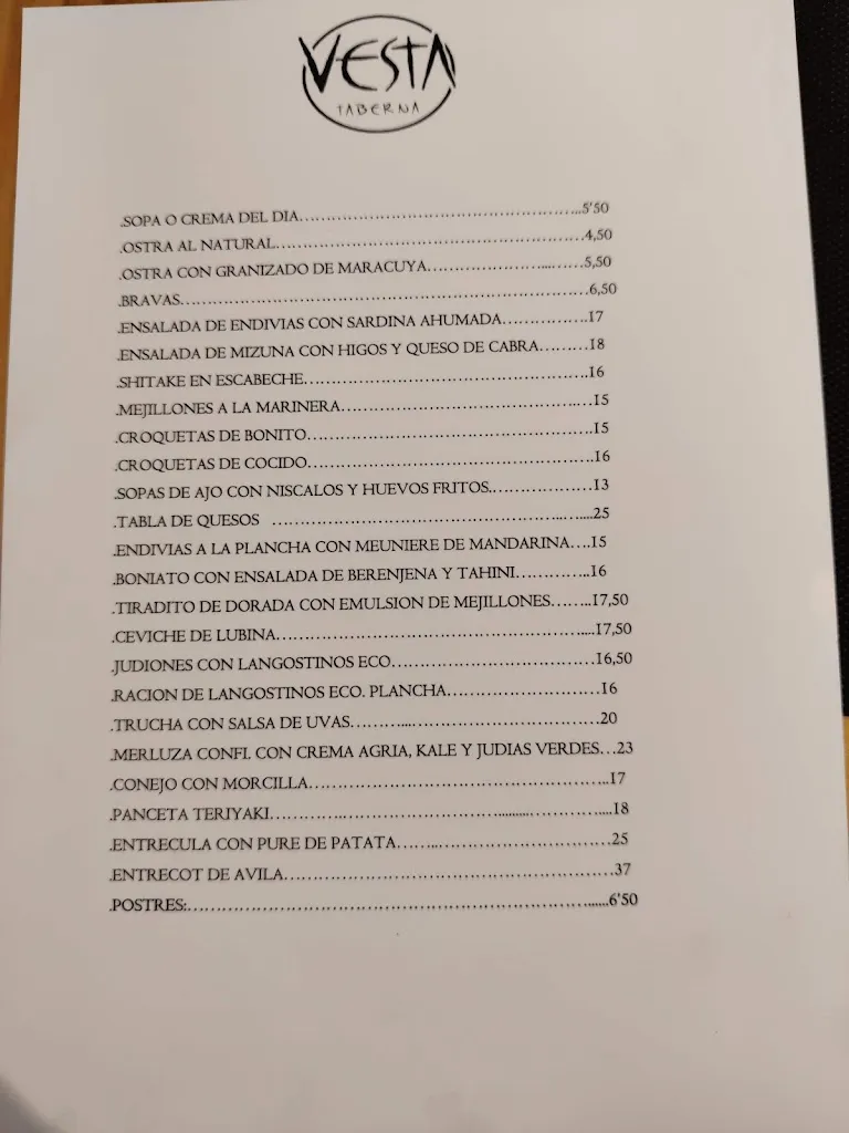 Menu_Vesta Taberna_Hornillo El_image_1