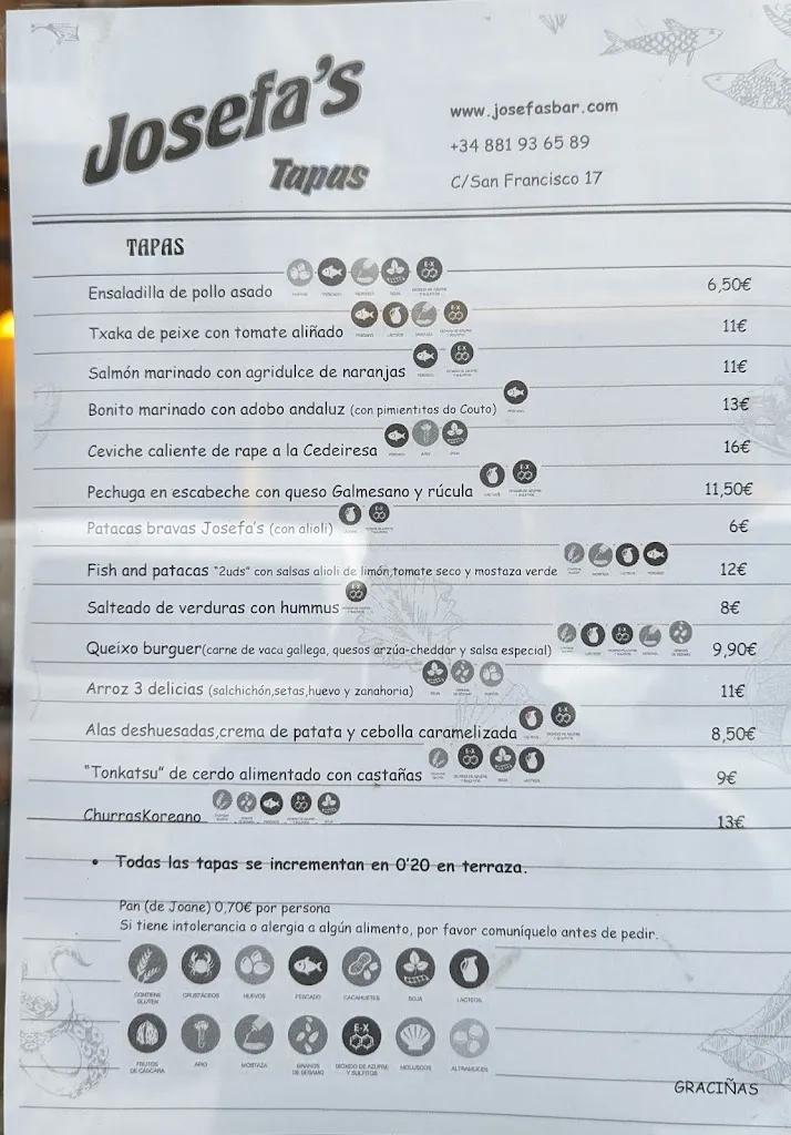 Menu_Josefa´s BAR_Ferrol_image_1