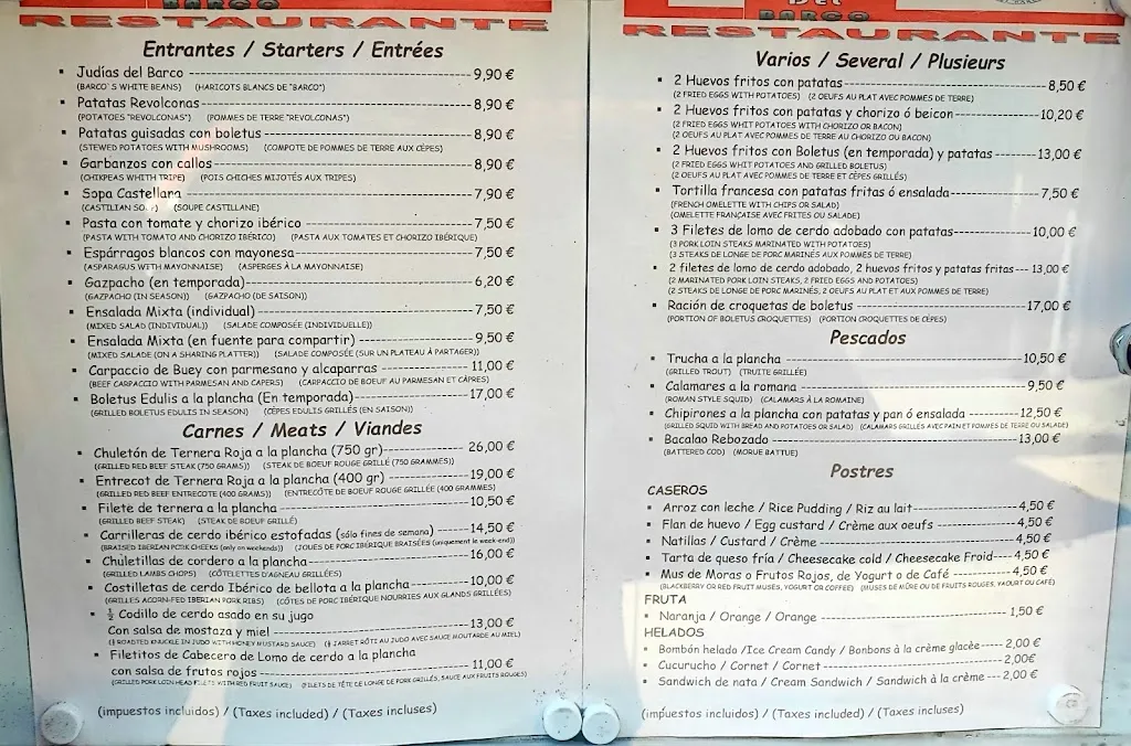 Menu_El Fogón Del Barco_Llanos de Tormes Los_image_4