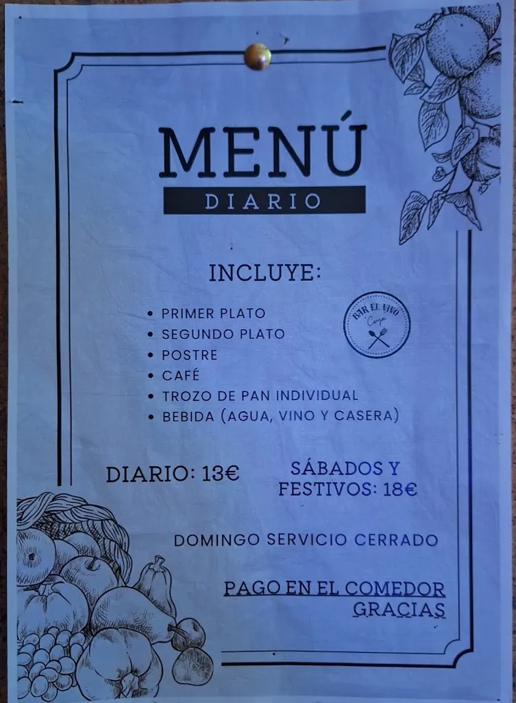 Menu_Bar EL VIVO COYA_Madrigal de las Altas Torres_image_1