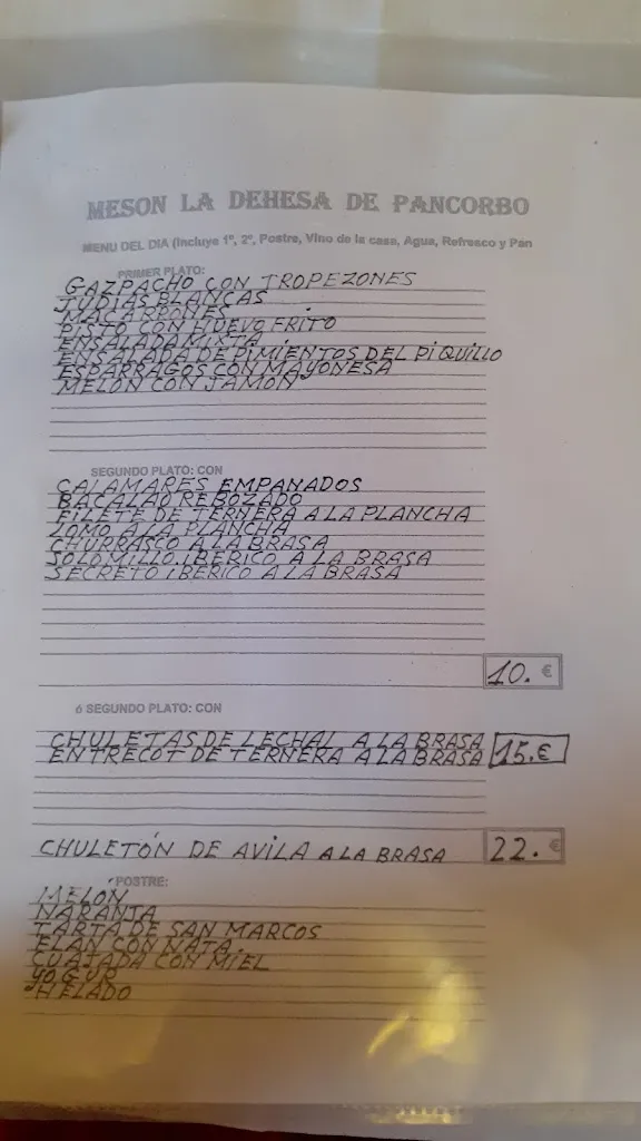 Menu_Mesón La Dehesa De Pancorbo_Maello_image_3