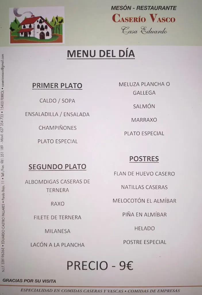 Menu_El Caserío Vasco_Ferrol_immagine_3