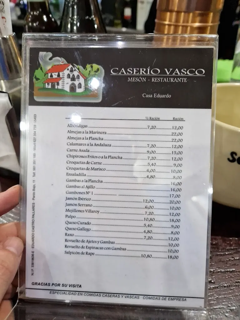 Menu_El Caserío Vasco_Ferrol_immagine_4