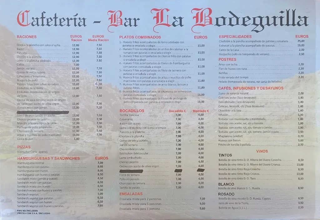 Menü_La Bodeguilla_Hoyos del Collado_Bild_1