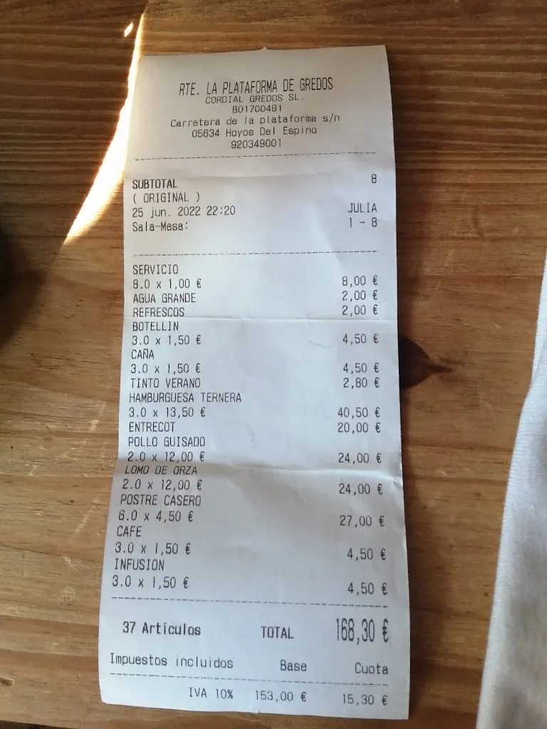 Alberto Alende_Restaurante/Pizzería La Plataforma_Hoyos del Espino_review