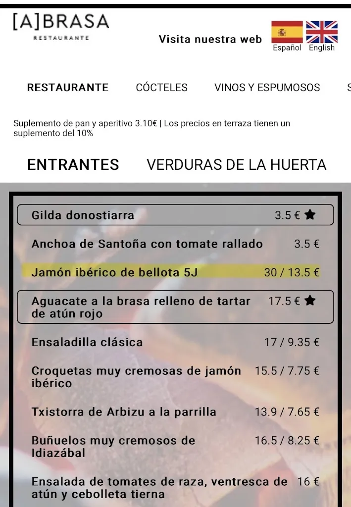 Menu_A Brasa Moraleja_Moraleja de Matacabras_image_1