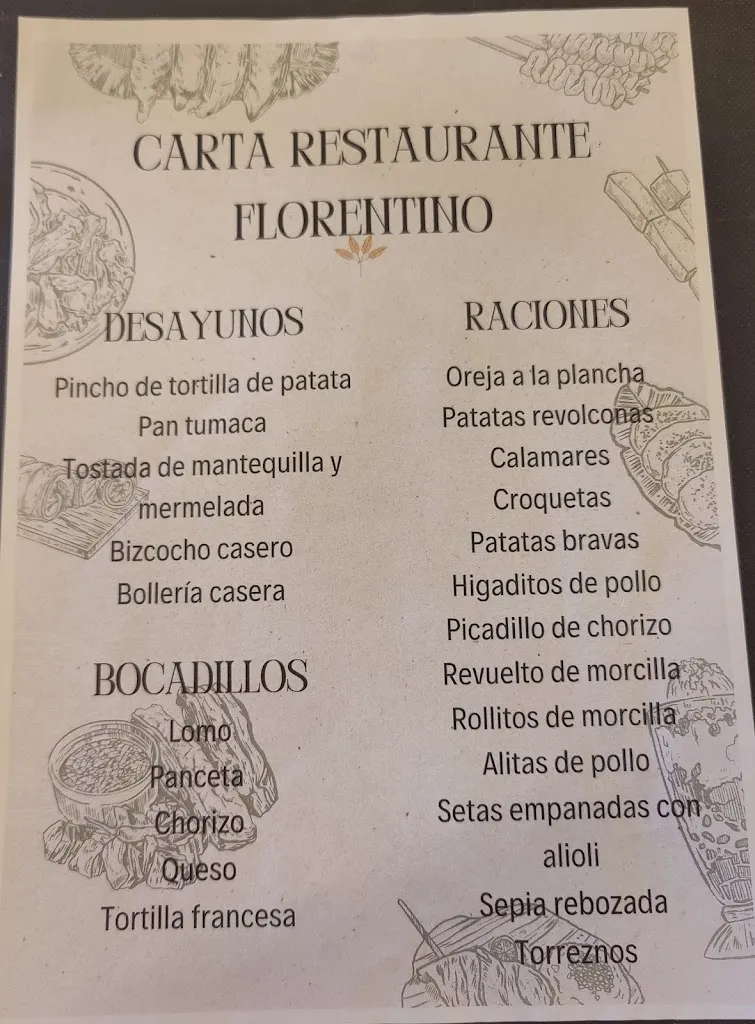 Menu_Bar Restaurante Florentino_Narrillos del Rebollar_image_2