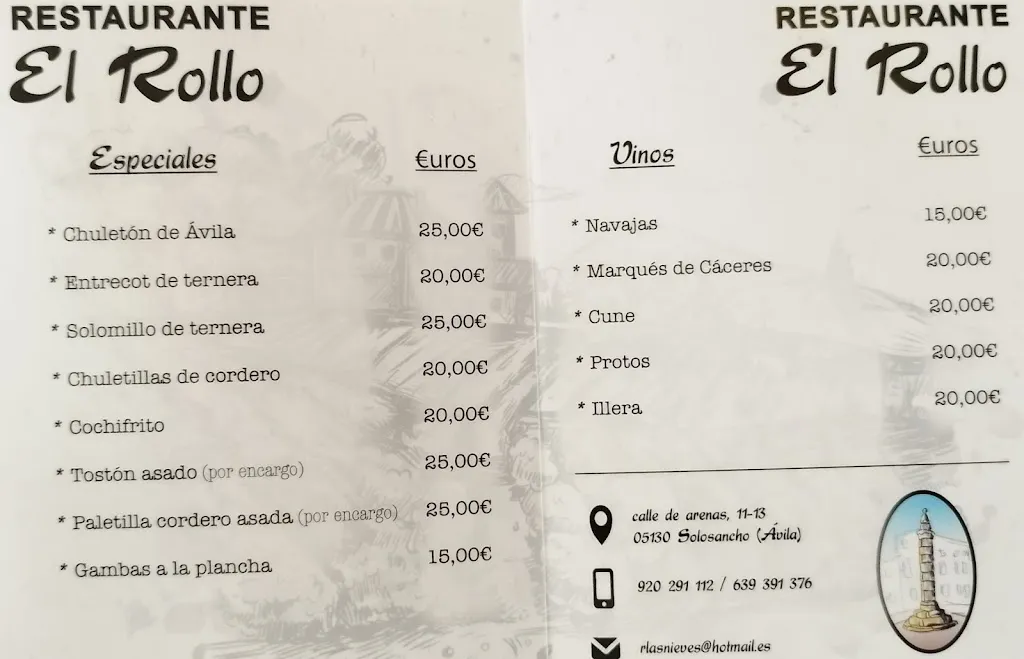 Menu_Bar restaurante el rollo_Muñosancho_image_2