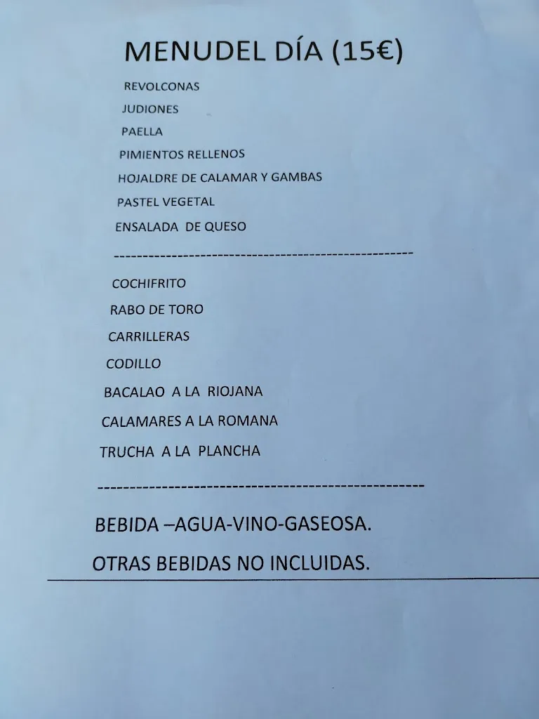 Menu_Bar restaurante el rollo_Muñosancho_image_4