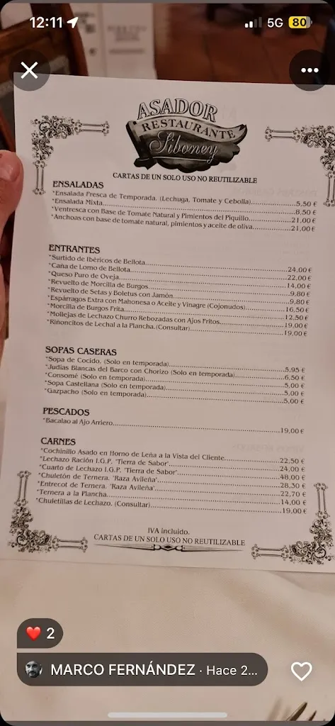 Menu_Asador Museo Siboney_Nava de Arévalo_image_3