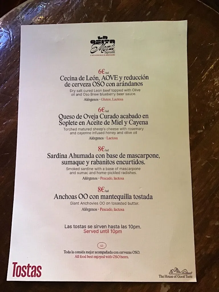 Menu_La Osita_Oso El_image_1